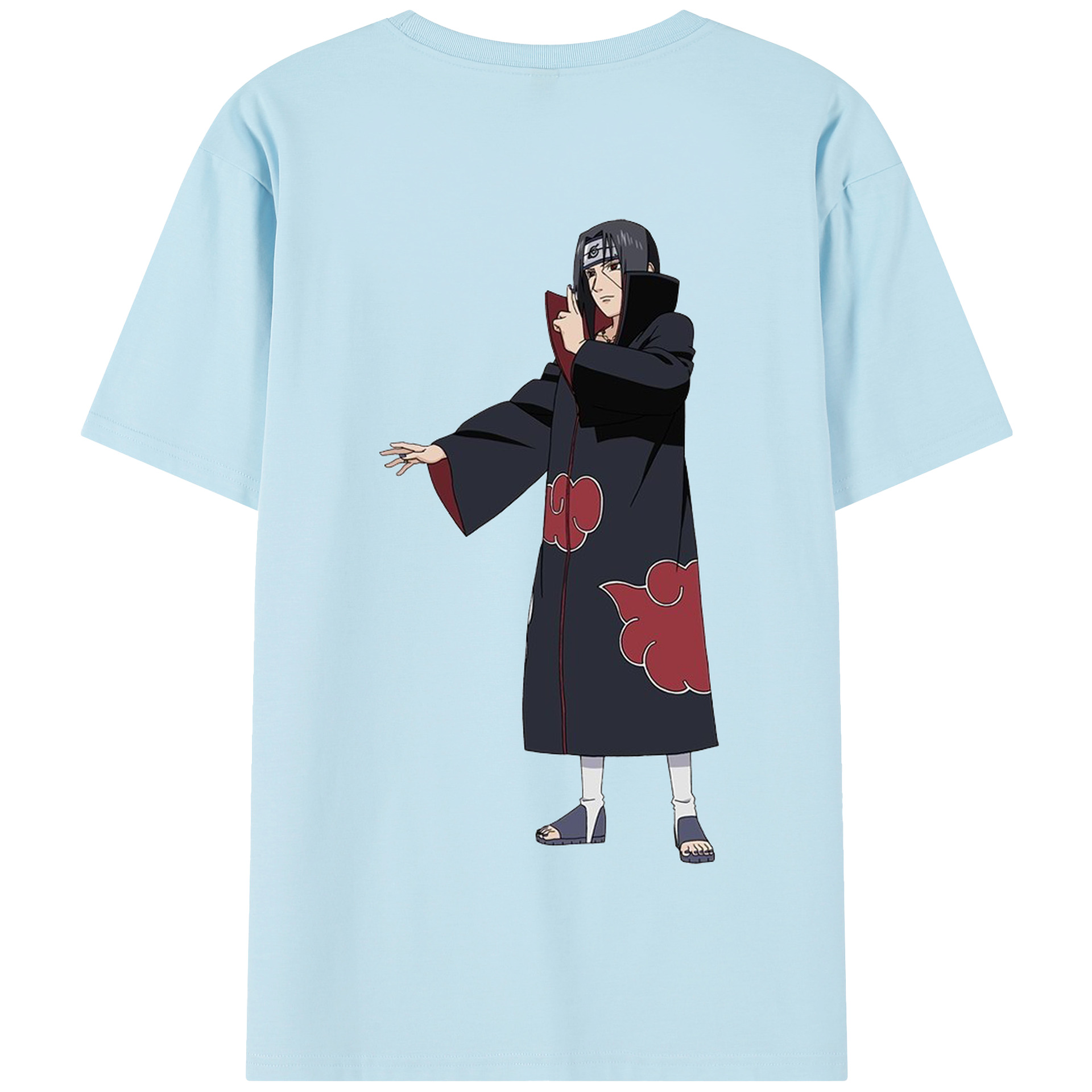 （画像用） NARUTO -ナルト- うちは イタチ Uchiha Itachi 綿100％半袖Tシャツ（背面プリント）
